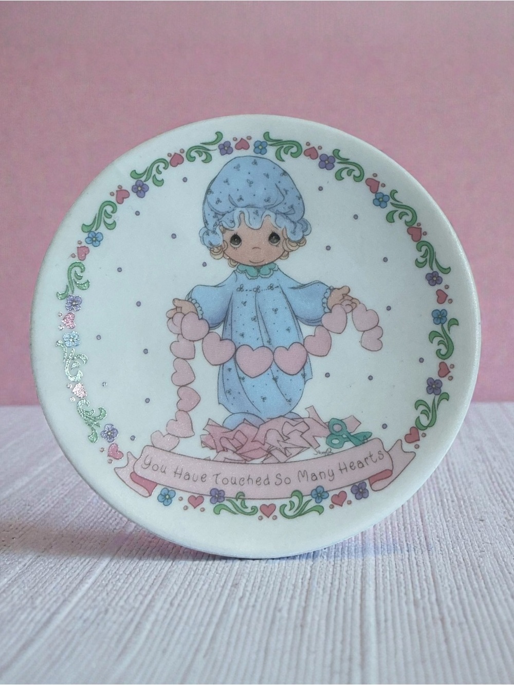 Precious Moments 4” Ceramic Plate - You Have Touched So Many Hearts - 1992